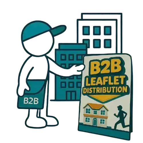 B2B leaflet distribution icon